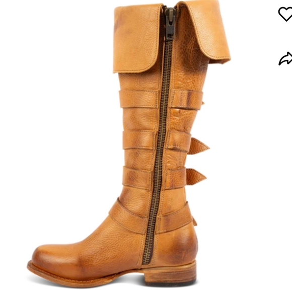 FREEBIRD Risky Boots Wheat Strap Buckle Leather Distressed Handmade Designer #5 - Picture 5 of 17